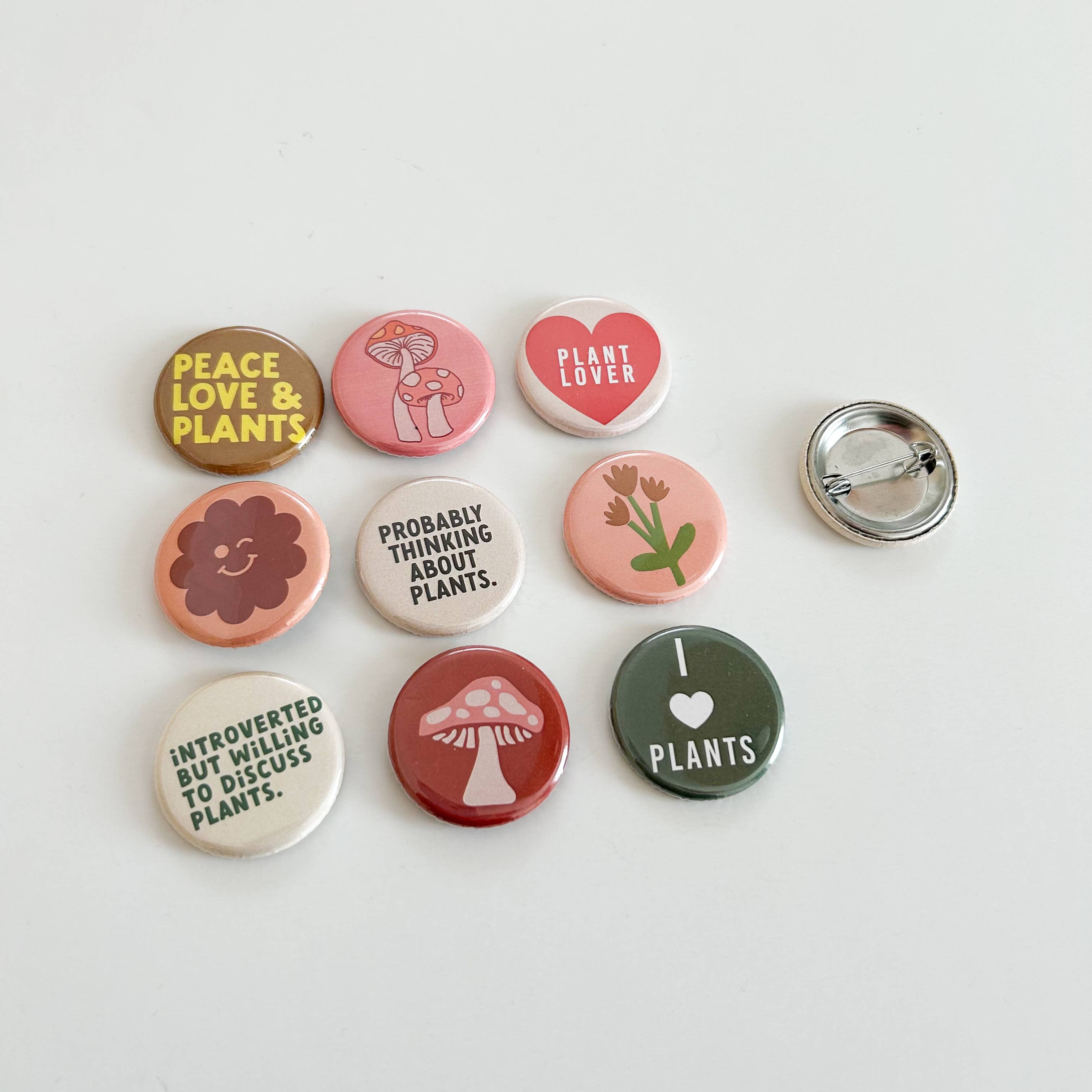 Handpicked Goods - Wholesale Lapel Pin/Button - Plant and flower lover button mix 1