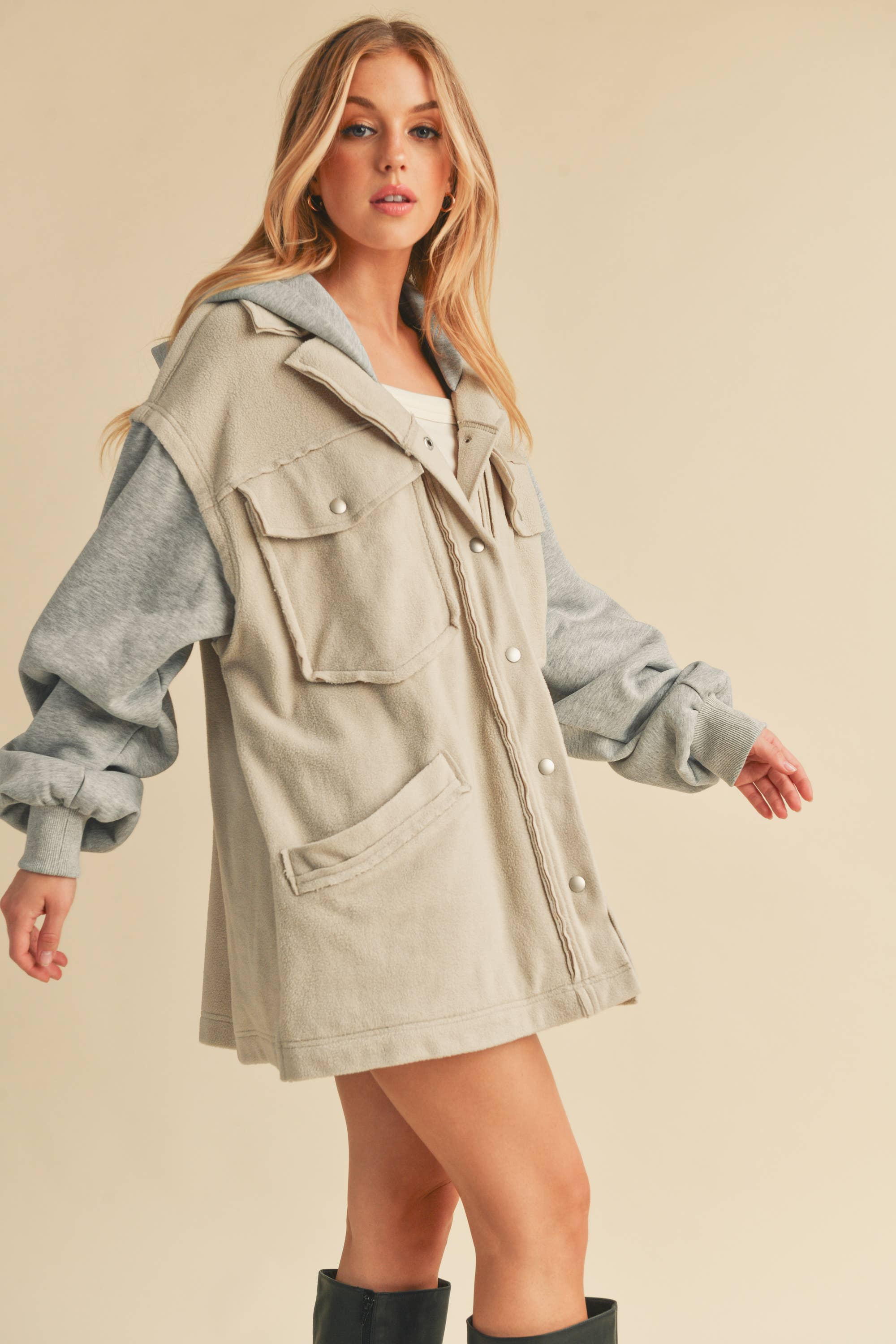 Adela thick knitted hot sale trench cardigan jacket