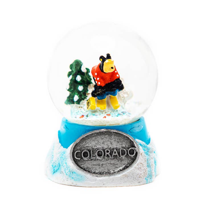 Snow Business USA – Globo de neve - Crianças e bebés por atacado – Globo de neve pequeno urso de esqui1