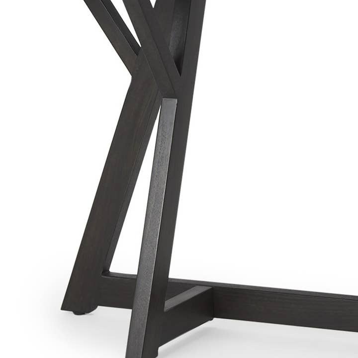 HomeRoots - Wholesale Console table - 54" Brown Solid Wood Trestle Console Table3