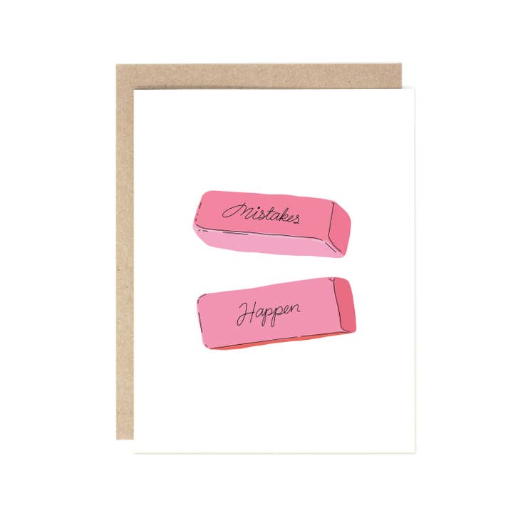 Drawn Goods - Wholesale Everyday Greeting Card - Mistakes Happen Card
