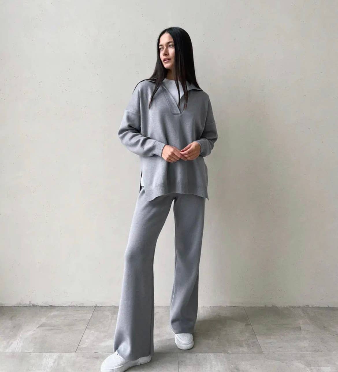 Nenya Fashion Limited - Wholesale Knit Sweater - Women's - Pollo Collar Detail Oversized Jumper9