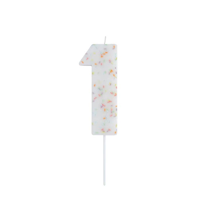 Hootyballoo by Club Green - Wholesale Cake Candle - Jumbo Number '1' Sprinkle Candle