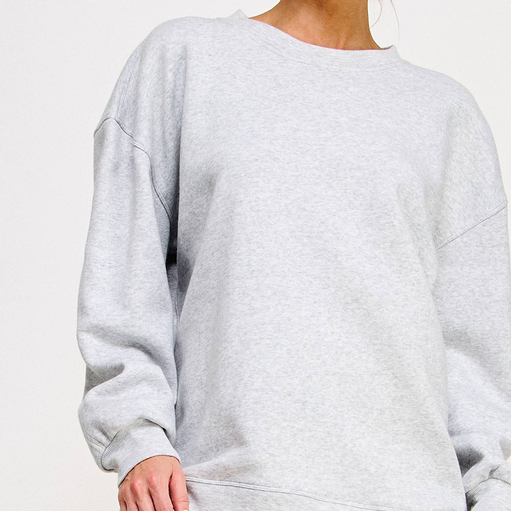 FREEZIA - Wholesale Sweatshirt - Women's - OVERSIZED CREWNECK SWEATSHIRT-FZ000126