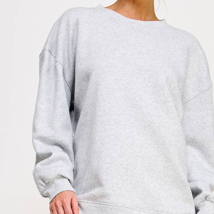 FREEZIA - Wholesale Sweatshirt - Women's - OVERSIZED CREWNECK SWEATSHIRT-FZ000126