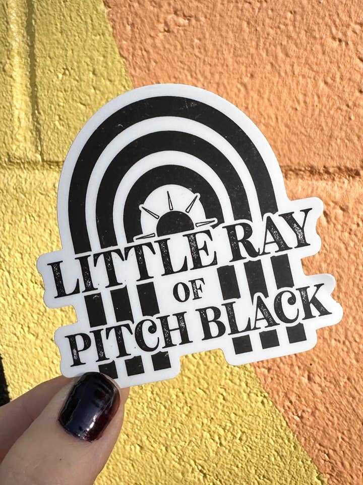 Little Ray Of Pitch Black Sticker for wholesale by Hilarious Humanitarian