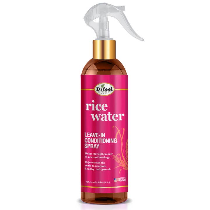 Difeel - Vente Après-shampoings sans rinçage - Difeel Spray Revitalisant Sans Rinçage à l'Eau de Riz 8 oz.