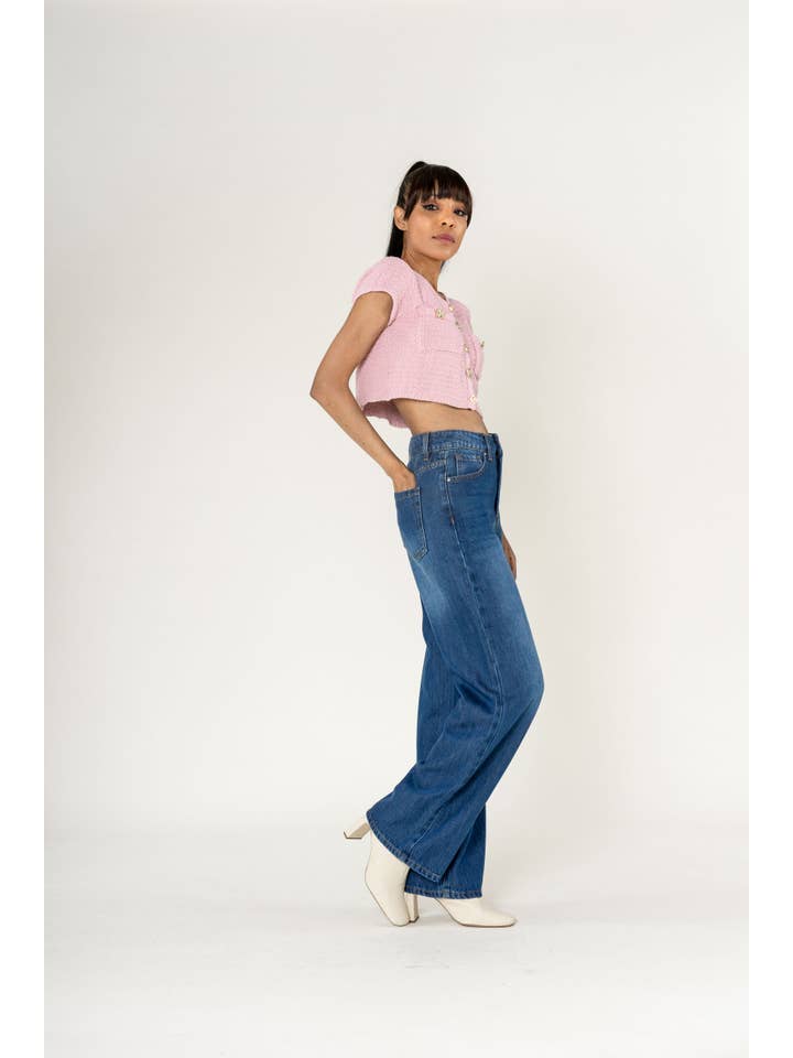 Nina Carter - Wholesale Jeans - Women's - Jean Lyocell Nina Carter large straight high waist T0012