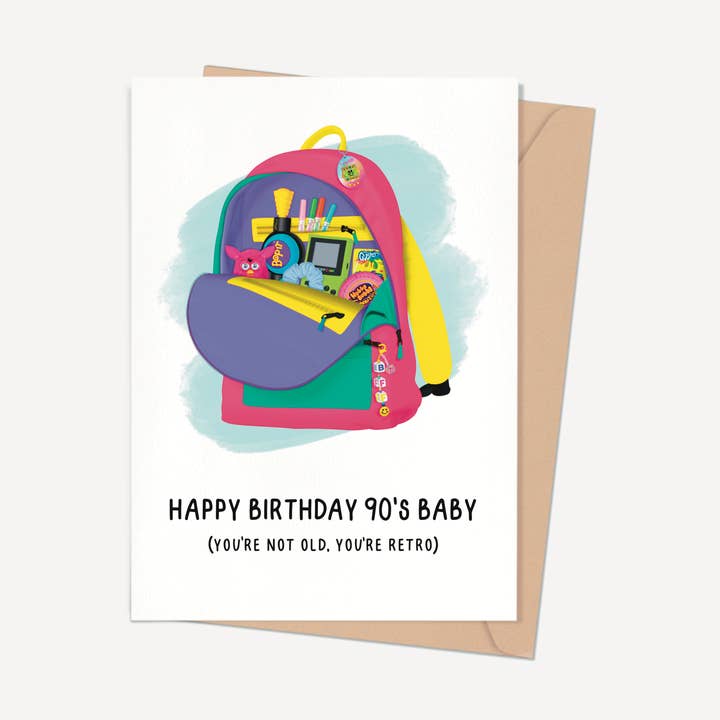 90's Baby Birthday Card for wholesale by Shop Trimmings