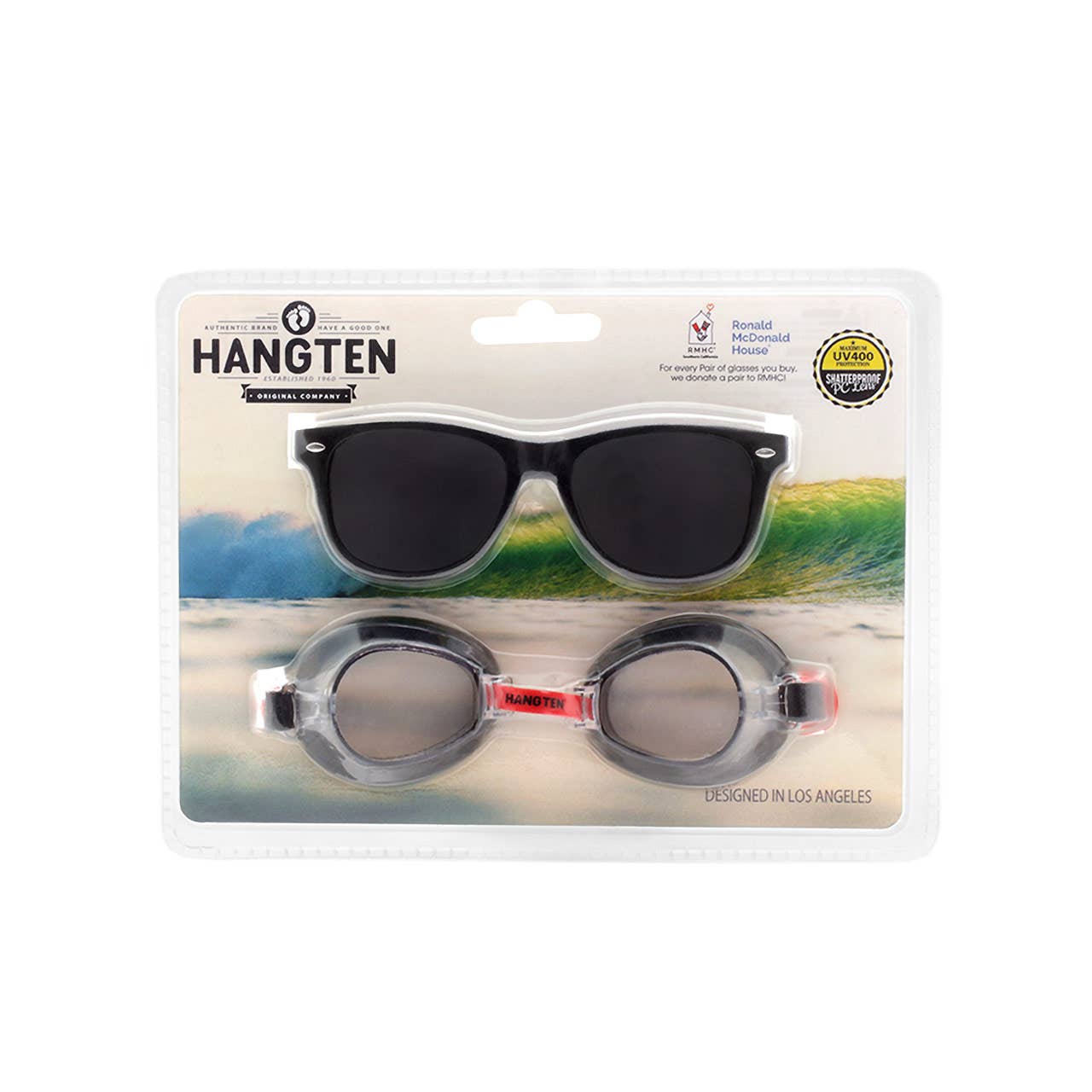 Shark Eyes, Inc - Wholesale Sunglasses - Kids - Kids Goggles with Sunglasses Combo Set Summer Hang Ten Set0