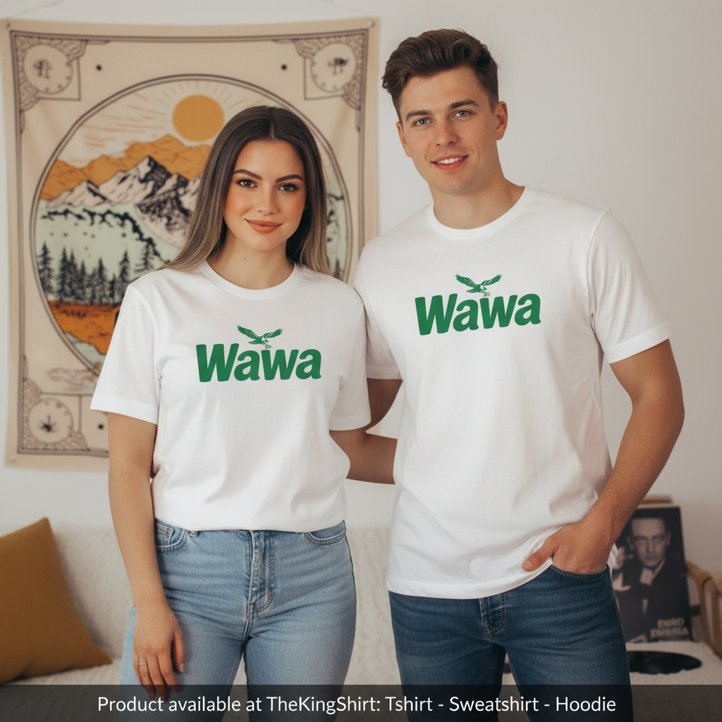 TheKingShirt - Wholesale Screen Printed T-Shirt - Women's - Eagles Wawa Shirt - Philly Kelly Green Tee Gift0