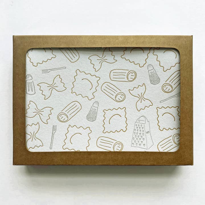 Al Dente Note Set in scatola per la vendita all'ingrosso da parte di Albertine Press