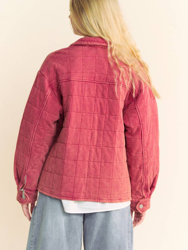 Davi & Dani - Wholesale Jacket - Women's - PLUS POCKET BUTTON FRONT SHACKET SHIRT JACKET4