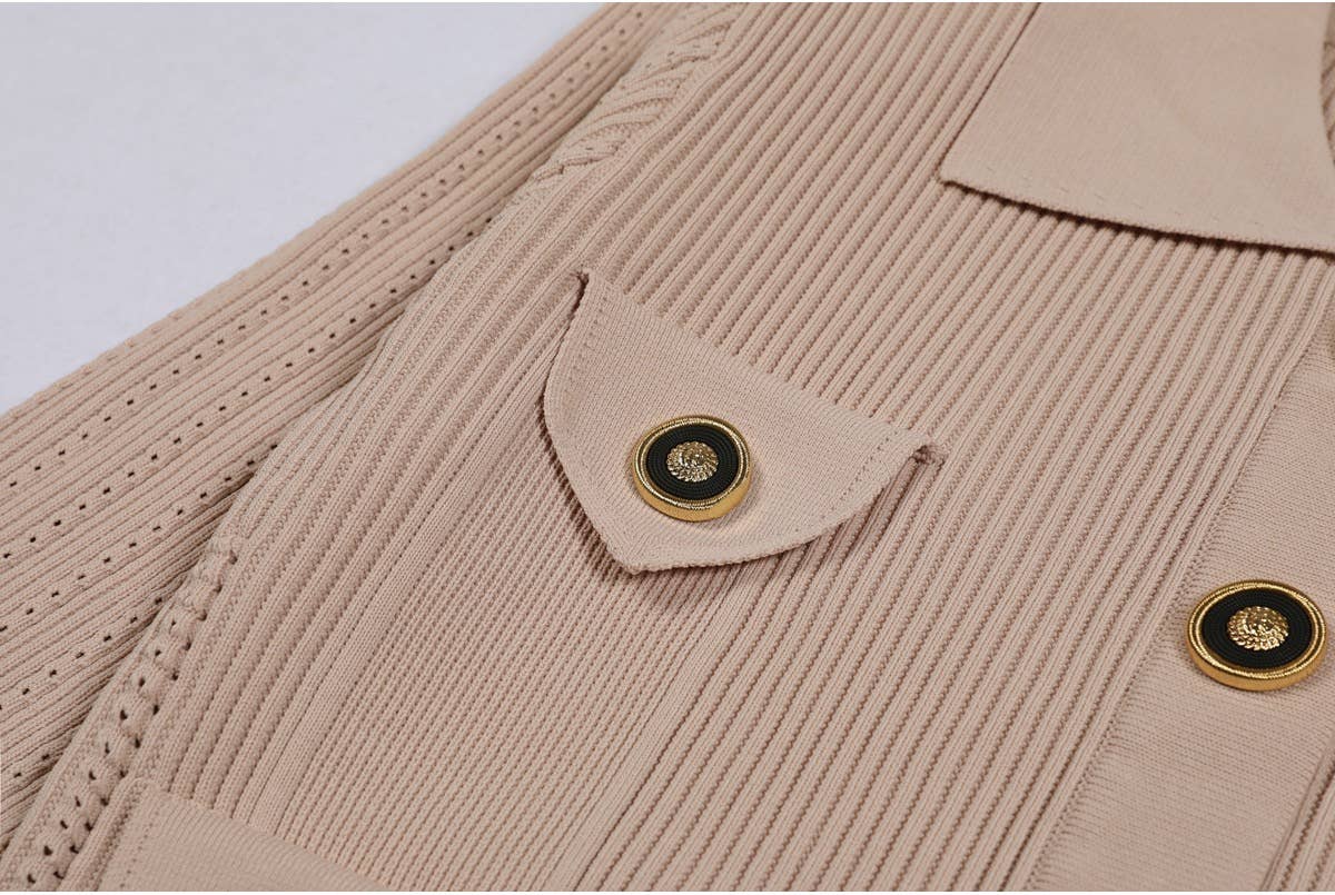 Productseeker - Wholesale Top & Skirt Set - Women's - SET218Y Spring Autumn Knit Cardigan Sweater with Skirt Set4