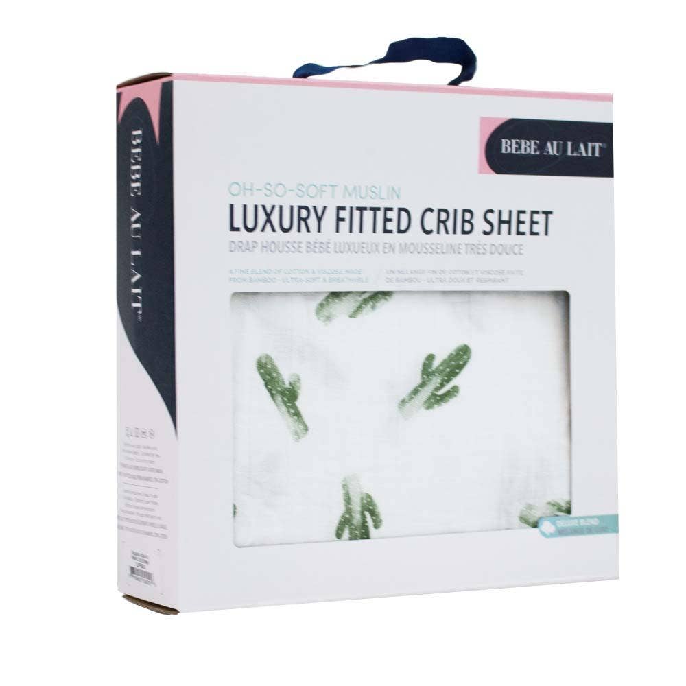 Bebe au Lait - Wholesale Cot/Crib Sheets - Saguaro Oh-So-Soft Muslin Crib Sheet4