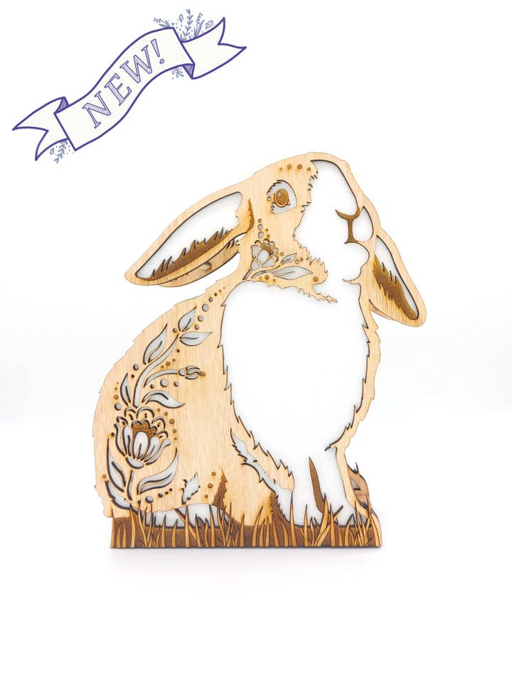 Clover Bunny, Lamp for wholesale by Bluebell Peak Design