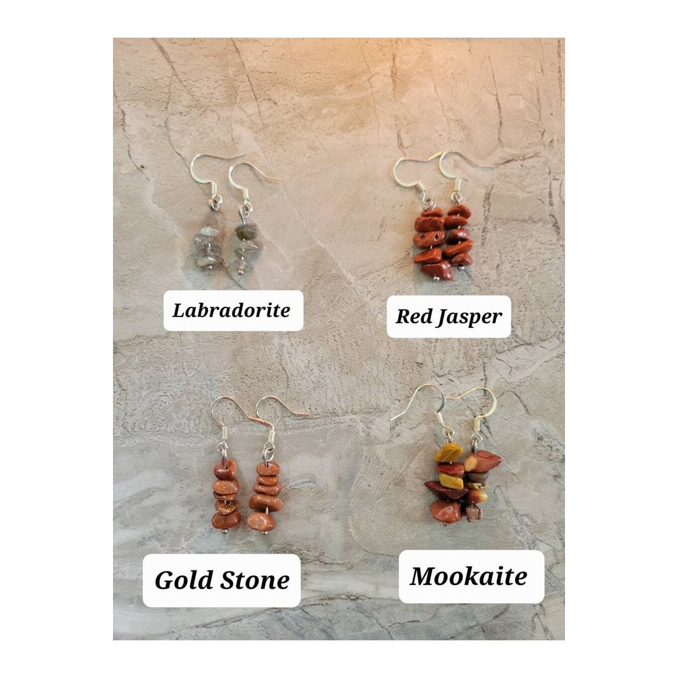 My Magic Place Shop - Wholesale Dangle Earrings - Crystal Earrings ,Stacked Stone Drop Earrings Bohemian Style1