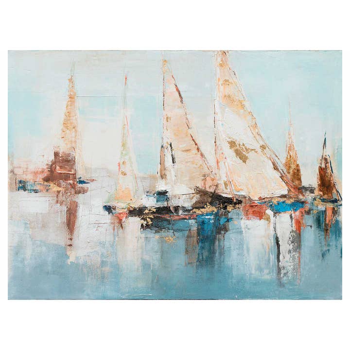 Hand-painted picture “Abstract Sails 1 120x90" for wholesale by AGAVE S.R.L.