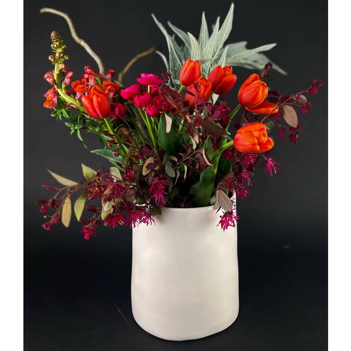 Short Wide Cylinder Vase for wholesale by ALEX MARSHALL STUDIOS