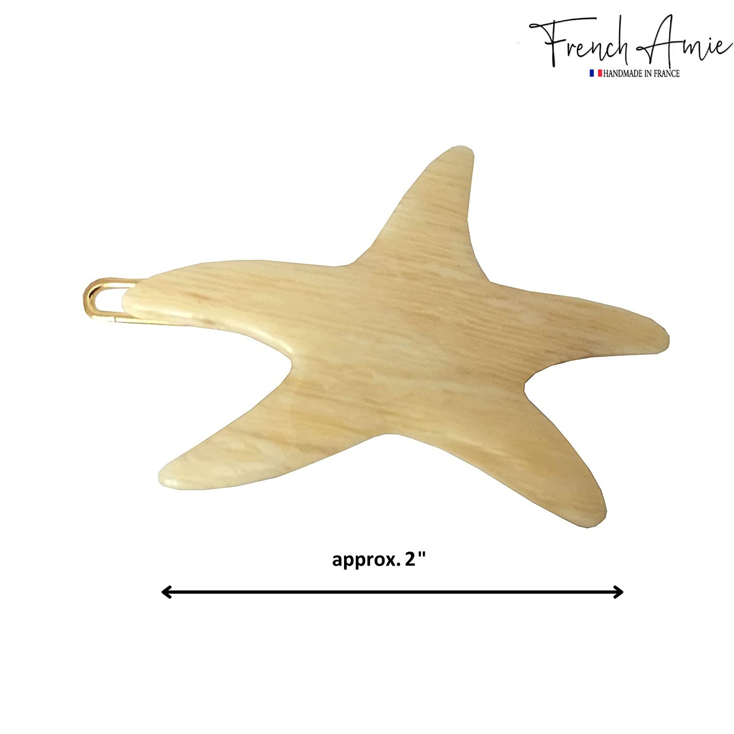 Parcelona - Wholesale Barrette - Women's - French Amie Star Small Celluloid Handmade Hair Slide Barrette With Snap Clips17