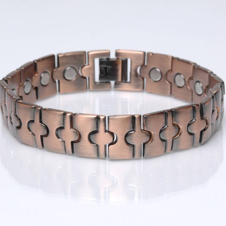 6188-P Magnetisches kupferfarbenes Gliederarmband 8,5" für den Großhandel von Shelley Enterprises Inc.