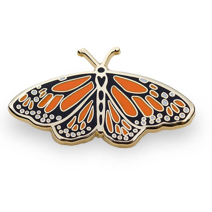 Wildship Studio – wholesale Nål och knapp för kavajslag – Monarch fjäril emalj stift för välgörenhet8