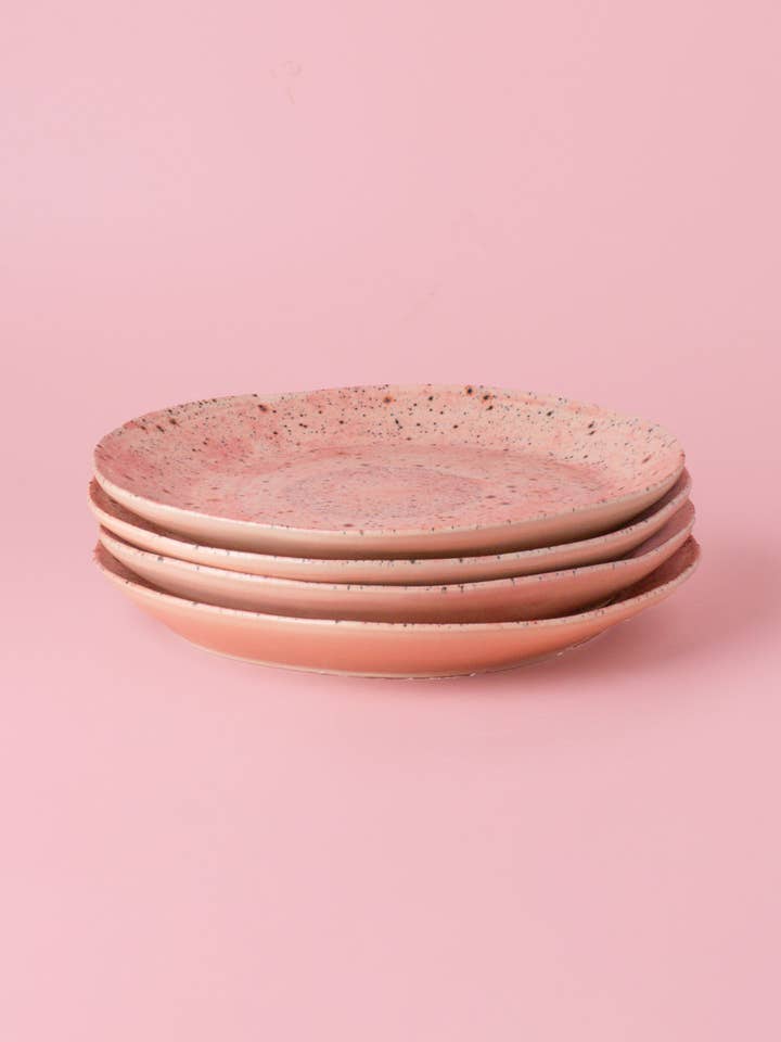 Handmade Artisanal Stoneware Dessert Plate 22 cm -Blush Edit para venta al por mayor de Alfar Tierra Cocida