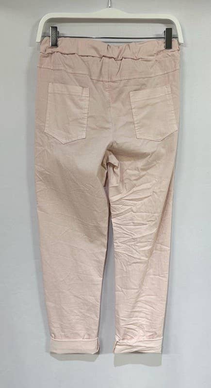 VENTI6 – Großhandel Hose – Damen – SOLIDE KNITTERFALTEN-JOGGER MIT KORDELZUG (50060)30