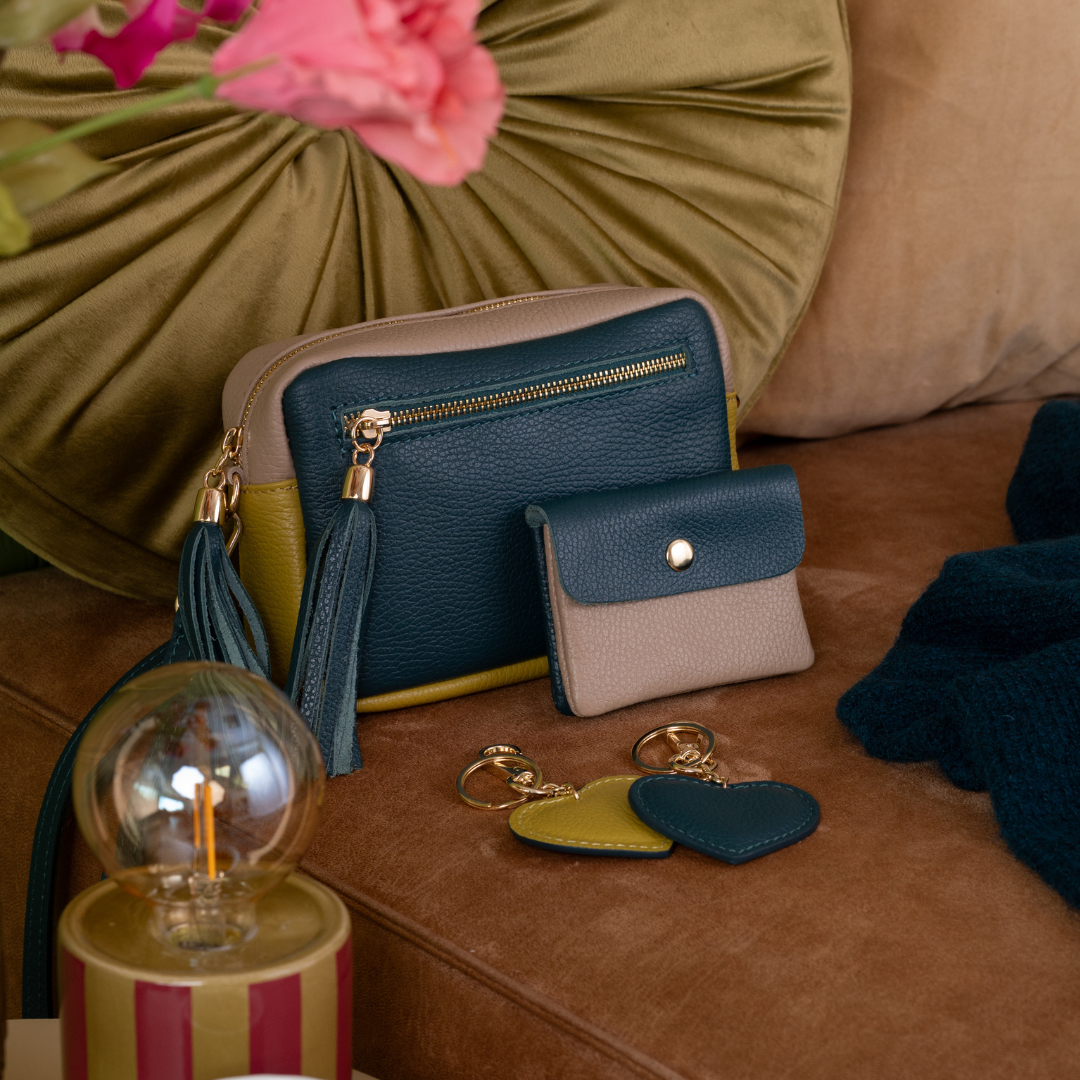 vanMauZ - Wholesale Keychain - Women's - Keychain Heart Ive | Petrol - Pistachio2