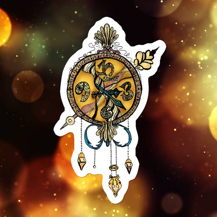 Katekreates – Engroshandel Klistermærke – Steampunk Bedstefar ur, 3“ Sticker, vintage ur2