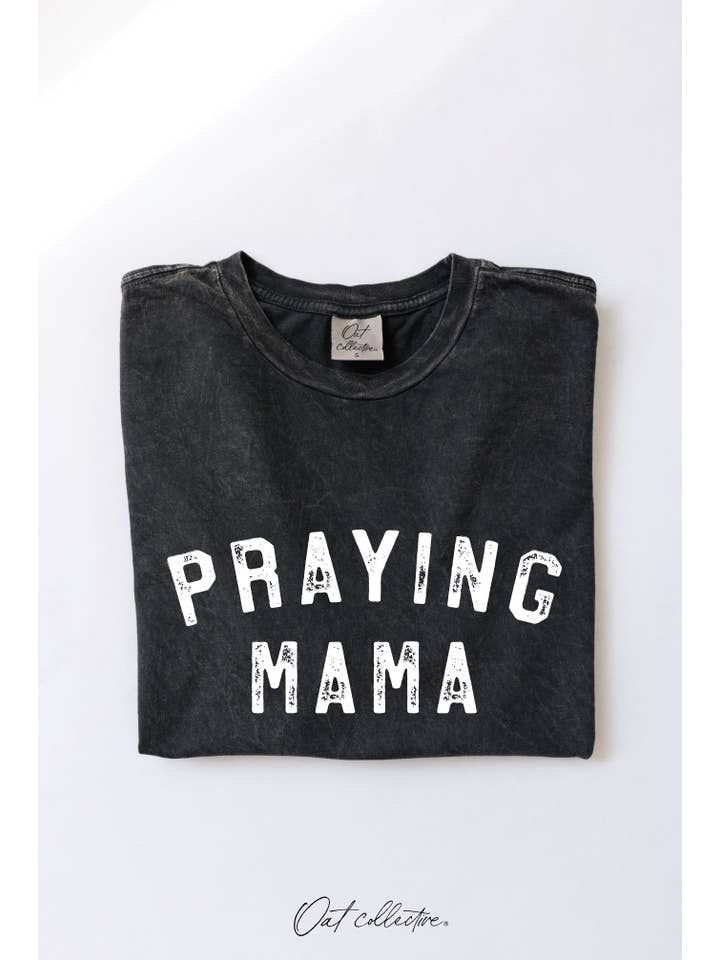 OAT COLLECTIVE - Wholesale Screen Printed T-Shirt - Women's - PRAYING MAMA Mineral Graphic Top4