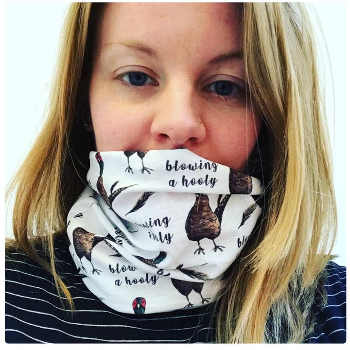 Pheasant Multi-Functional Head & Neckwear - scarf tube for wholesale by Catherine Redgate: Illustrator