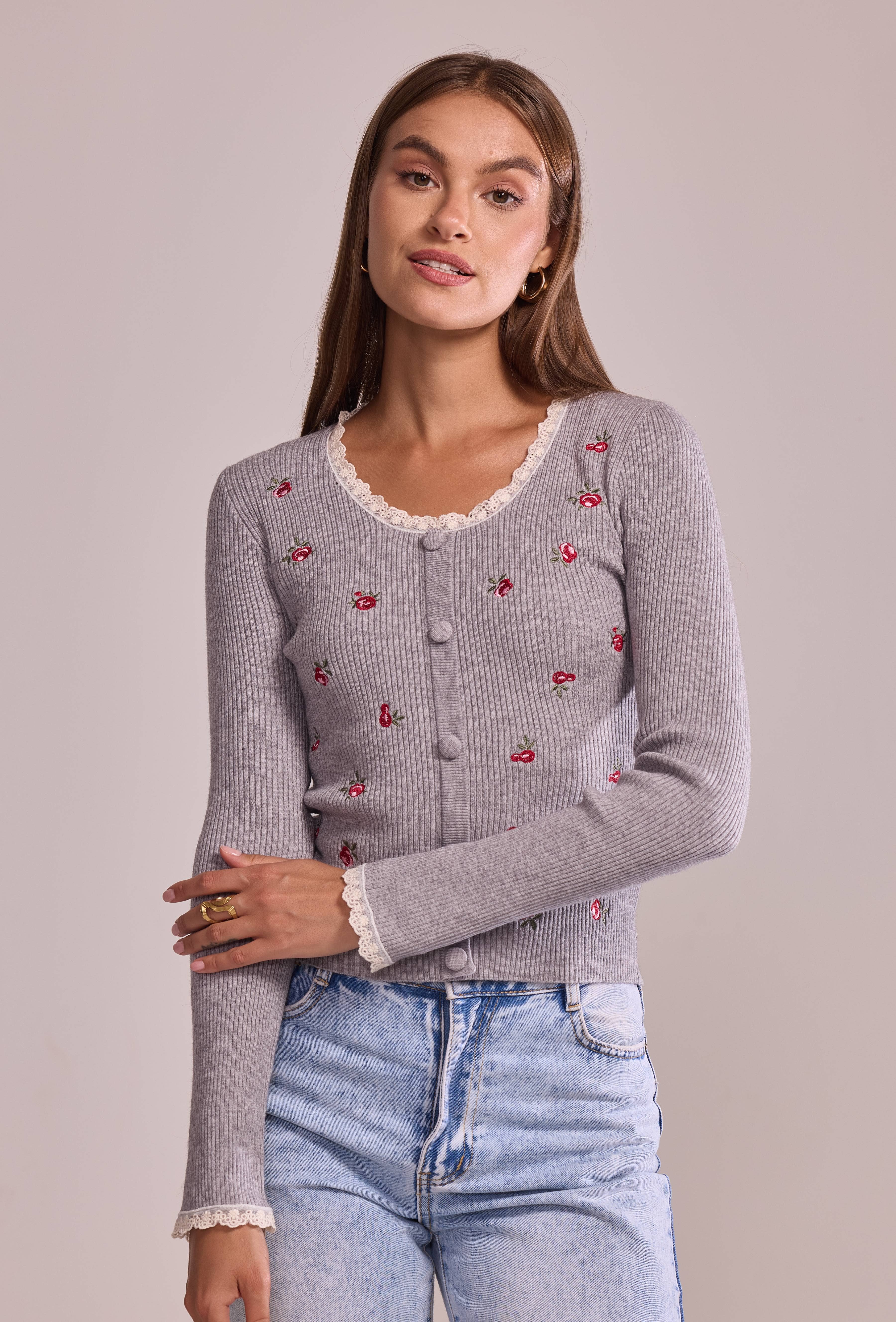 Cherry Paris - Wholesale Knit Sweater - Women's - Pull Ysée - IY2570211