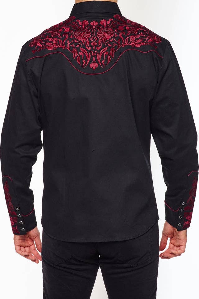 Rodeo Clothing - Venta al por mayor Camisa - Hombre - Camisa Vaquera de Hombre con Bordado-PS500L-EC-5456