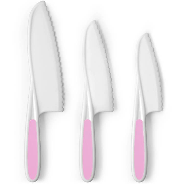 Zulay Kitchen - Wholesale Knife Set - Safety Knife Set for Kids – 3-Piece Montessori Kitchen Tool
