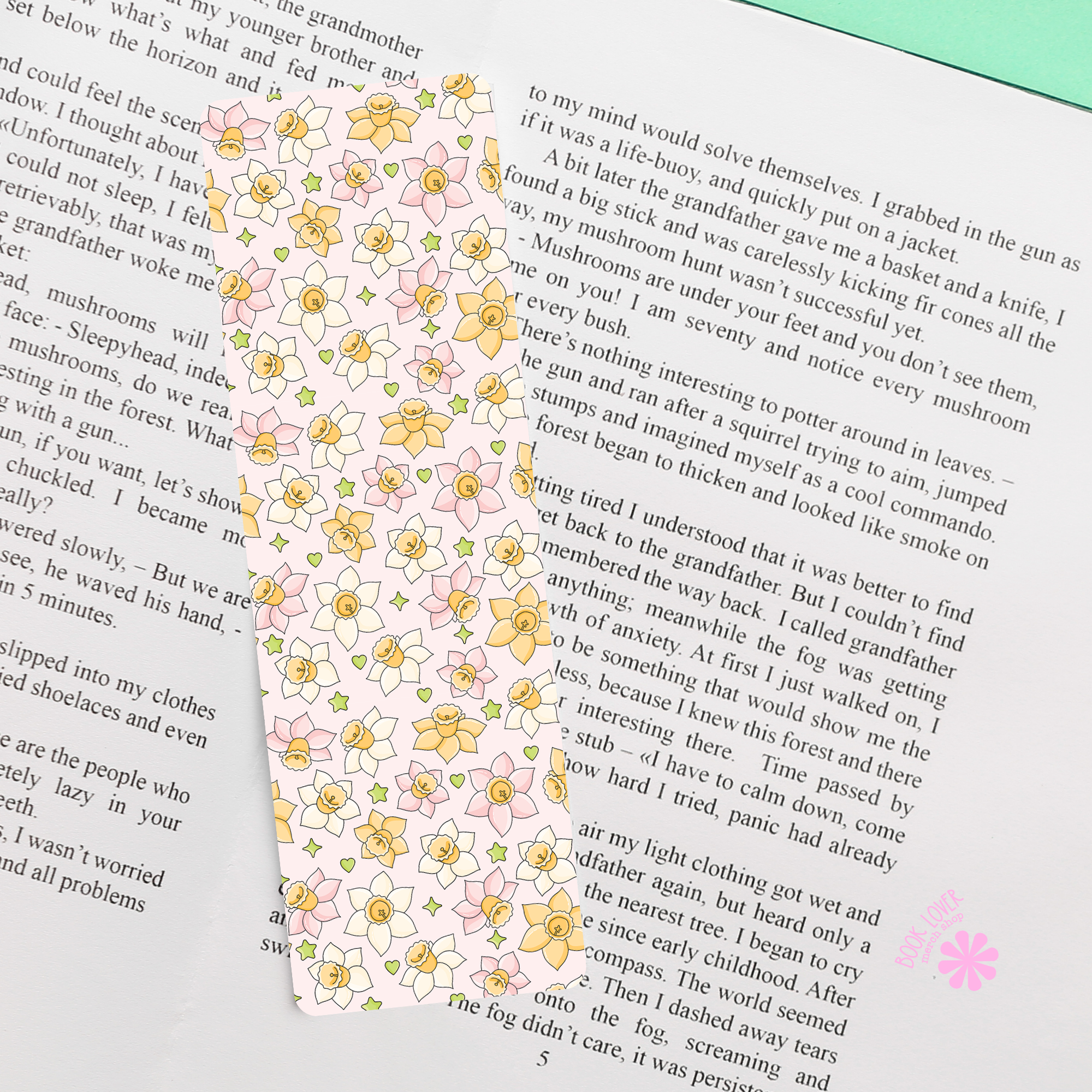Book Lover Merch Shop - Wholesale Bookmark - The Daff Flower Bookmark / Floral Bookish Bookmark3