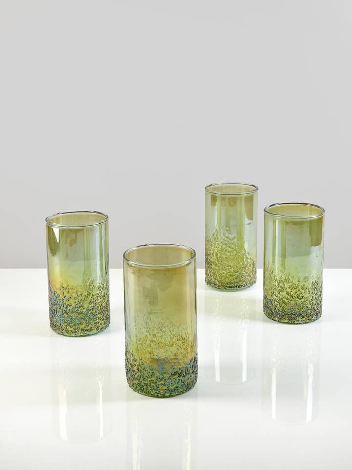 6in Strasbourg Speckled Green Luster Cylinder for wholesale by Jamali Garden