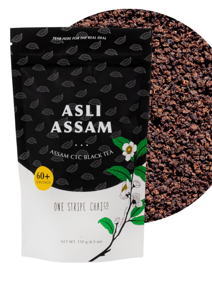 Asli Assam, Organic CTC Black Tea, 60+ Servings for wholesale by One Stripe Chai Co.