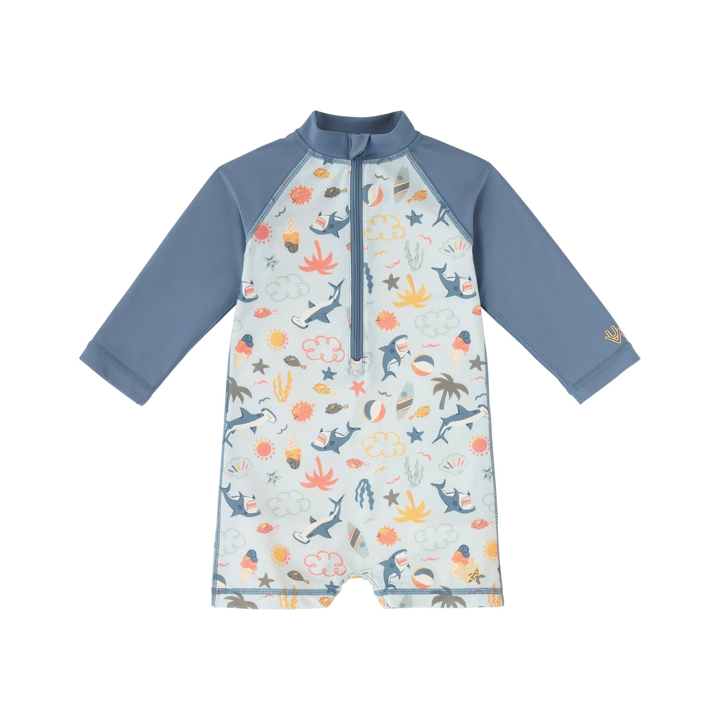 UV Skinz - Wholesale One Piece Swimsuit - Baby - Baby Boy's Long Sleeve Swim Romper13