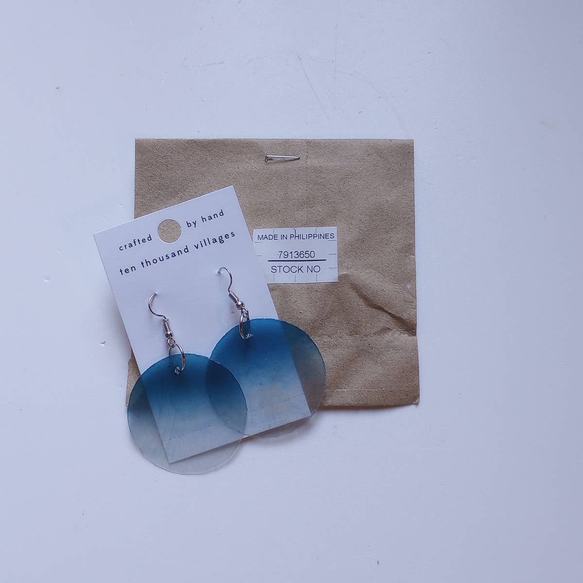 Ten Thousand Villages - Wholesale Dangle Earrings - Calao Ombre Capiz Drop Earrings4