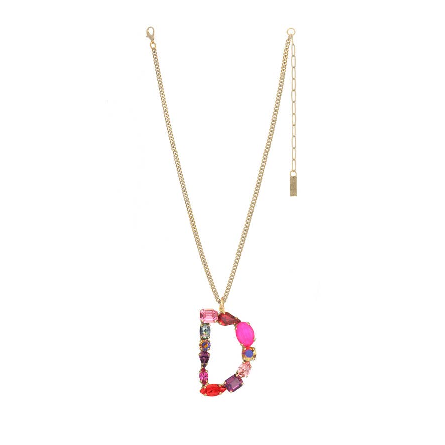 TOVA - Wholesale Pendant/Charm Necklace - Monograms in Neon Necklace12