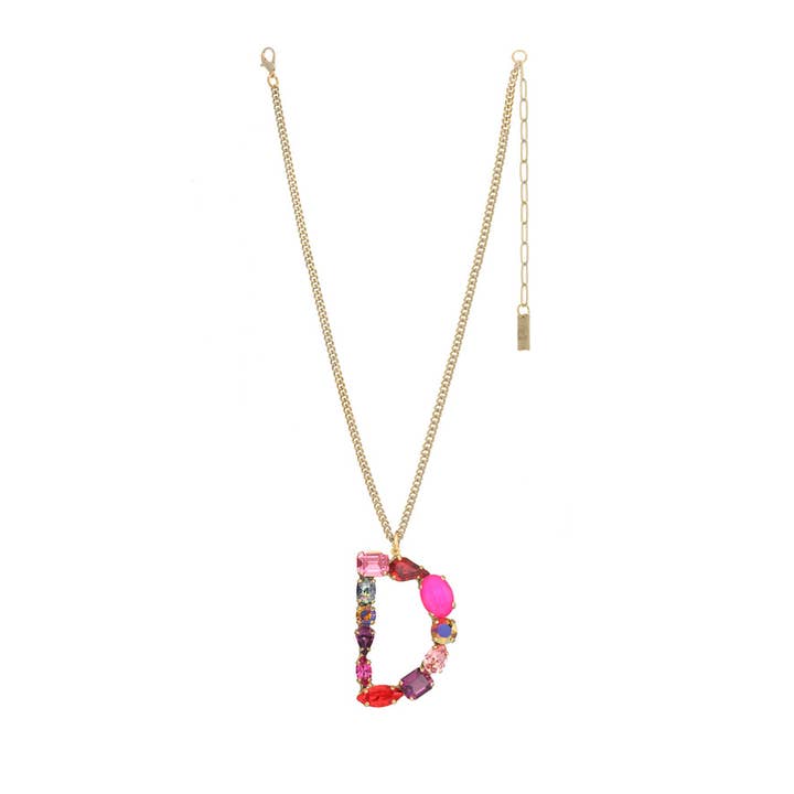 TOVA - Wholesale Pendant/Charm Necklace - Monograms in Neon Necklace12