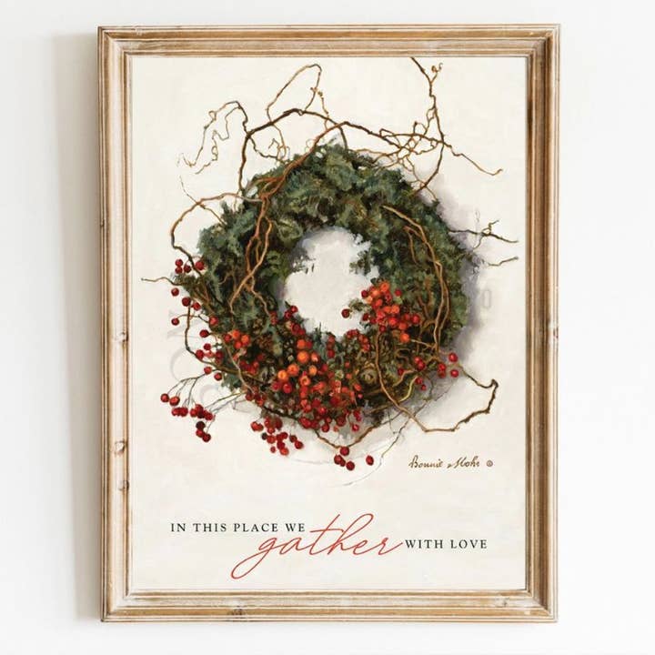 Bonnie Mohr Studio - Wholesale Painting/Drawing - Gathering Wreath