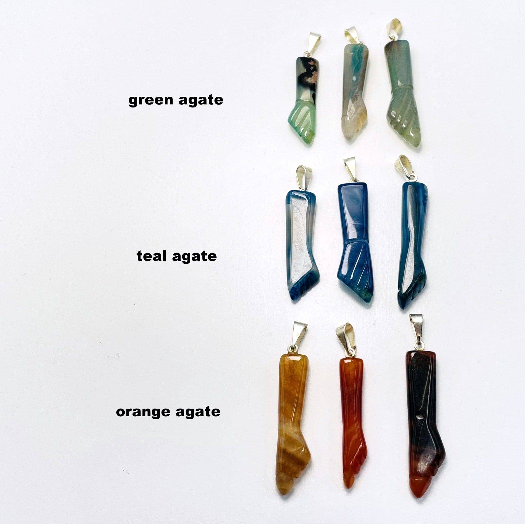 Rock Paradise - Wholesale Individual Charm/Pendant - Crystal Figa Hand Pendant Protection Stone Amulet6