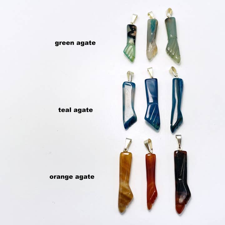 Rock Paradise - Wholesale Individual Charm/Pendant - Crystal Figa Hand Pendant Protection Stone Amulet6