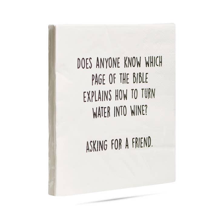 ellembee gift - Wholesale Disposable Napkin - Does anyone know which page of the bible Cocktail Napkins