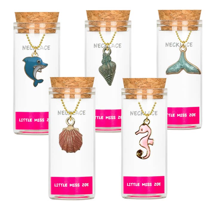 Little Miss Zoe - Wholesale Kids Necklace - Kids - Kids Charm Necklace in a glass bottle - Collection Set