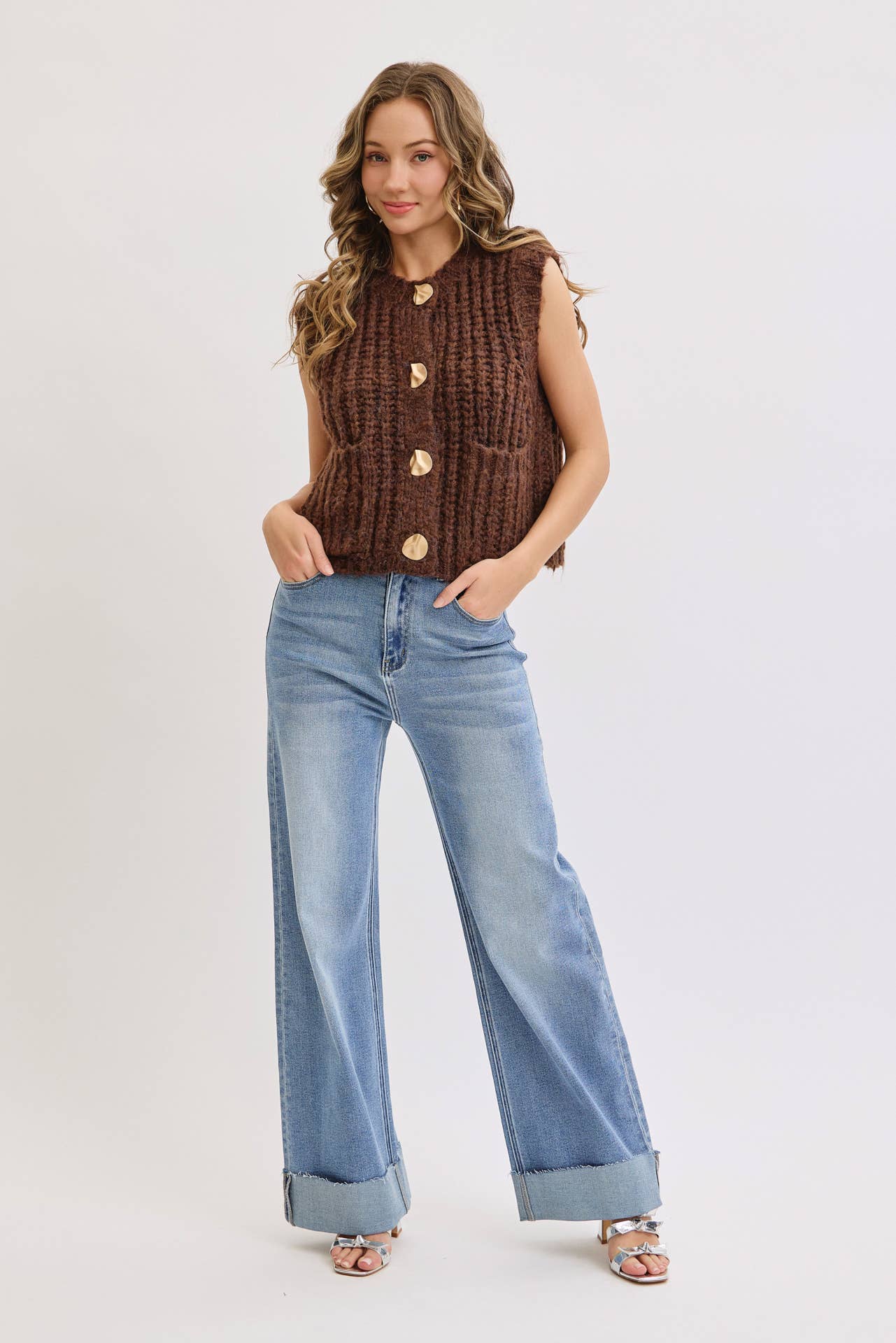 Sweet Lovely by Jen - Wholesale Knit Sweater - Women's - CHUNK SWEATER KNIT VEST 5