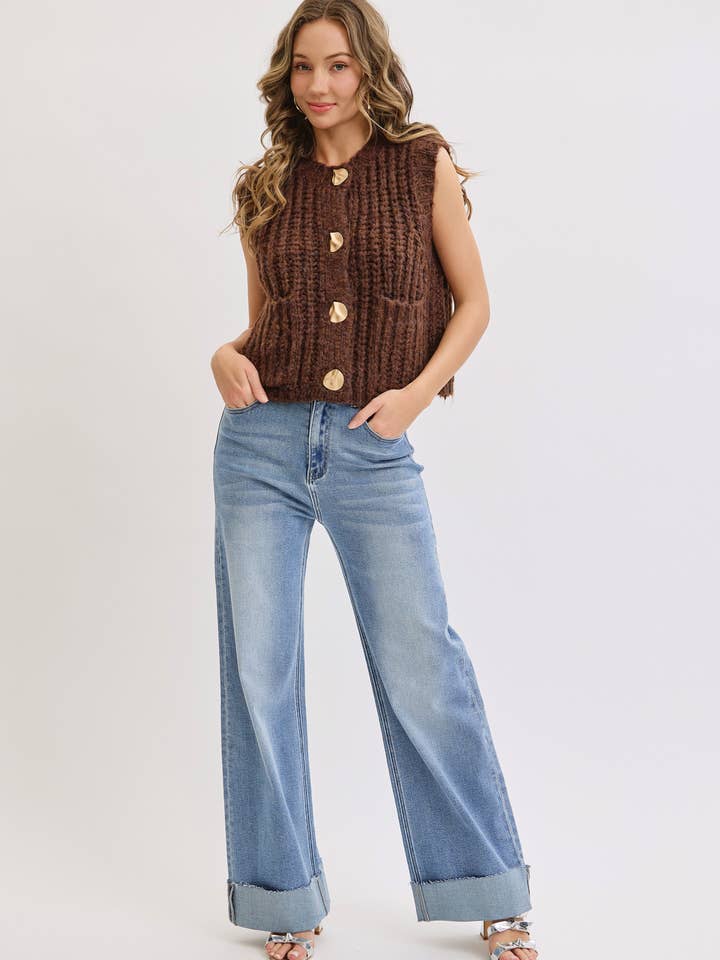 Sweet Lovely by Jen - Wholesale Knit Sweater - Women's - CHUNK SWEATER KNIT VEST 5