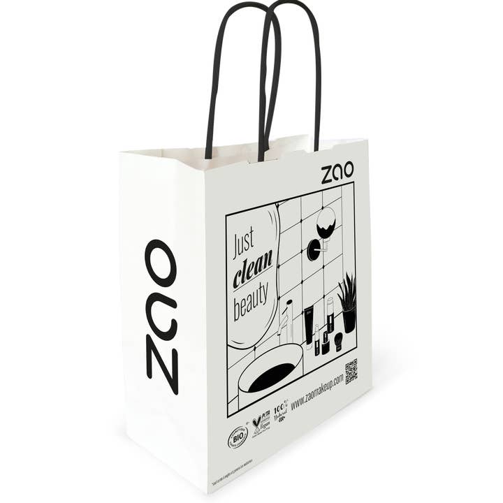 Sac en papier ZAO 18* 8* 23.2 bio et végétalien for wholesale by Zao Makeup
